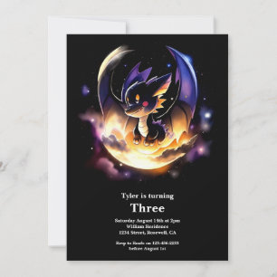 Invitation d'anniversaire du dragon