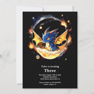Invitation d'anniversaire du dragon