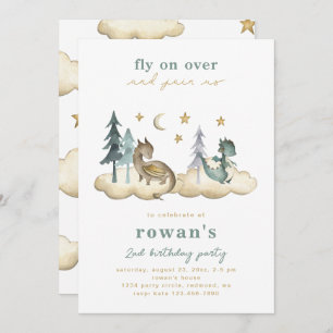 Invitation d'anniversaire du dragon Invitation D