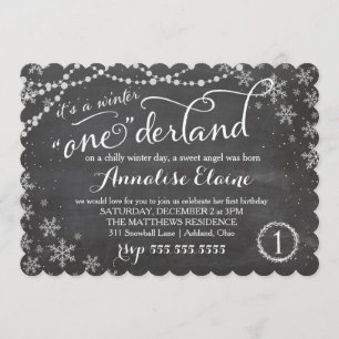 Invitation d'anniversaire du GC Winter ONE derland