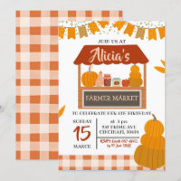 Invitation d'anniversaire du marché d'automne