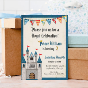 Invitation d'anniversaire du Petit Prince Château
