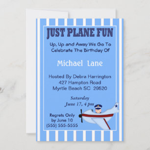Invitation d'anniversaire du pilote