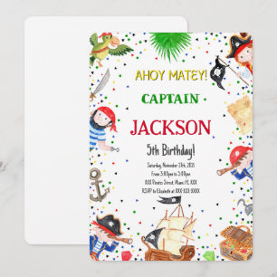 Invitation d'anniversaire du pirate