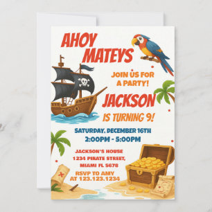 Invitation d'anniversaire du pirate