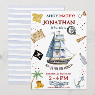 Invitation d'anniversaire du pirate