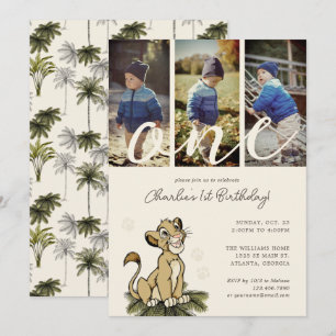 Invitation d'anniversaire du Roi Lion de Disney