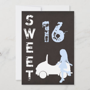 Invitation d'anniversaire du Sweet sixteen moderne