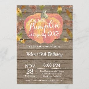 Invitation d'anniversaire d'un Citrouille russe Or
