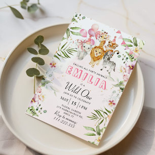 Invitation d'anniversaire d'un safari sauvage