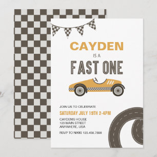 Invitation d'anniversaire d'une course rapide