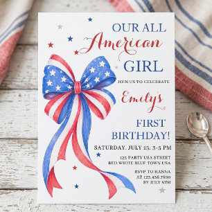 Invitation d'anniversaire d'une fille tout à fait