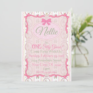 Invitation d'anniversaire d'une oie sotte