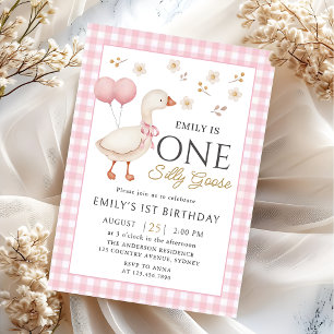 Invitation d'anniversaire d'une oie sotte
