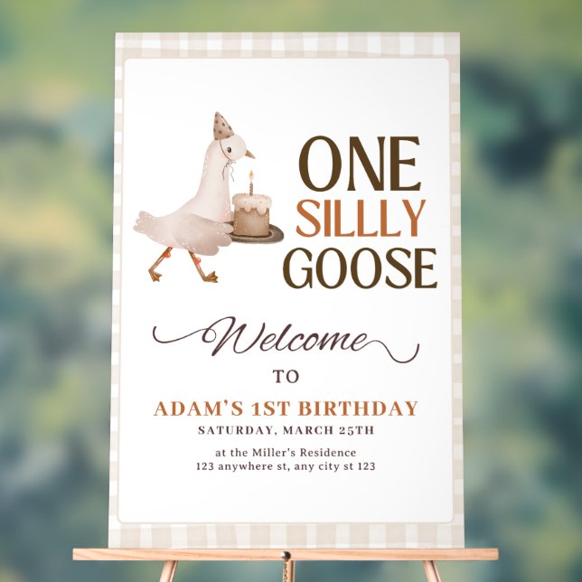 Invitation d'anniversaire d'une oie sotte, Goose 1 (Neutre)