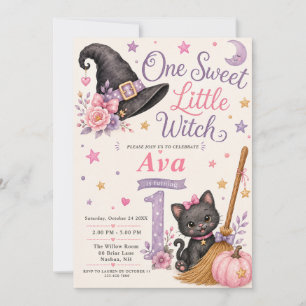 Invitation d'anniversaire d'une petite sorcière do