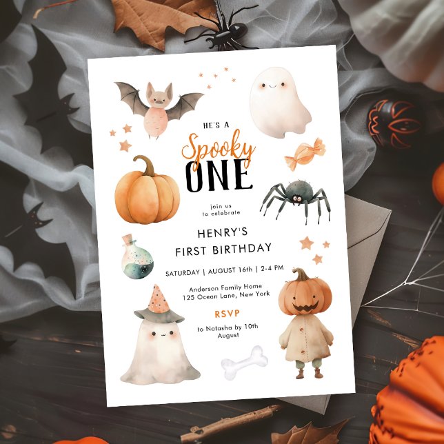 Invitation d'anniversaire éffrayant un Halloween (Créateur téléchargé)