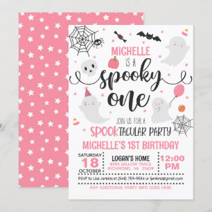 Invitation d'anniversaire éffrayante - Fille (Wh/R