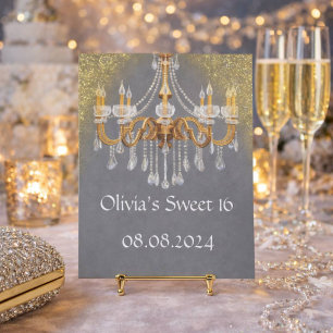 INVITATION D'ANNIVERSAIRE ELEGANT SWEET 16