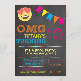 Invitation d'anniversaire Emoji