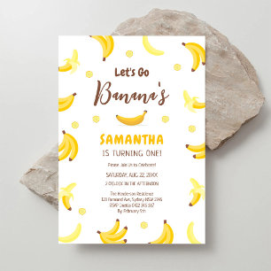 Invitation d'anniversaire Enfants Allons-y Banane