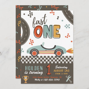 Invitation d'anniversaire Fast ONE Invitation de