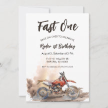 Invitation d'anniversaire Fast One Little Racer