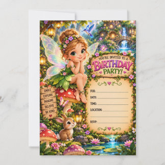 Invitation d'anniversaire fée | Tout âge