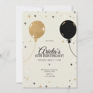 Invitation d'anniversaire festive et élégante