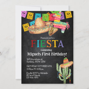 Invitation d'anniversaire Fiesta