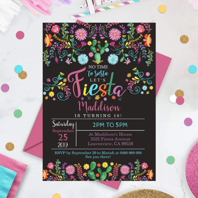 Invitation d'anniversaire Fiesta Anniversaire mexi (Créateur téléchargé)