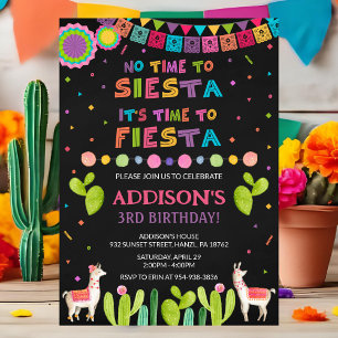Invitation d'anniversaire Fiesta   Invitation de f