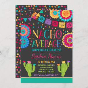 Invitation d'anniversaire Fiesta Nacho Fête moyenn