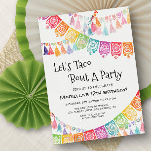 Invitation d'anniversaire Fiesta Taco Bout Party