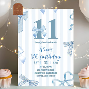 Invitation d'anniversaire fille double chiffre au