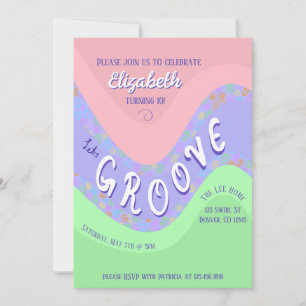 Invitation d'anniversaire fille Pastel Lets Groove