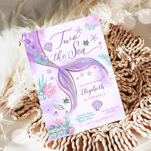 Invitation d'anniversaire Fille Sirène