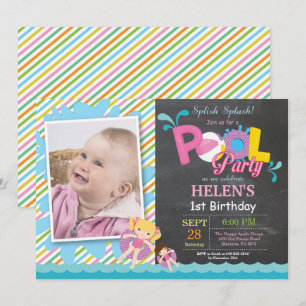 Invitation d'anniversaire Fille Splash Splash à la