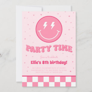 Invitation d'anniversaire Fille Visage Prépa Smile