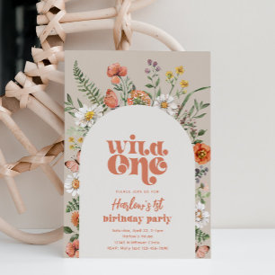 Invitation d'anniversaire fleur sauvage   Fleur sa