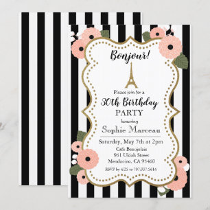 Invitation d'anniversaire florale à Paris TOUT ÂGE