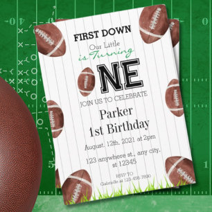 Invitation d'anniversaire Football 1ère année term