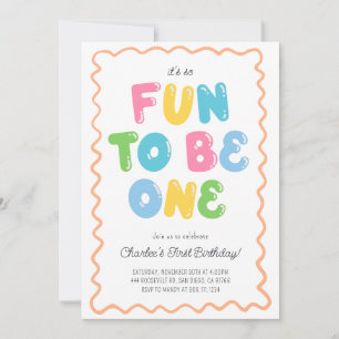 Invitation d'anniversaire Fun to be ONE