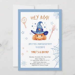 Invitation d'anniversaire garçon 5 ans Halloween 