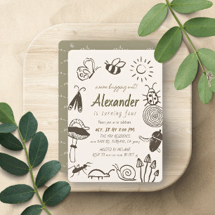 Invitation d'anniversaire garçon Bugs Critters Ins