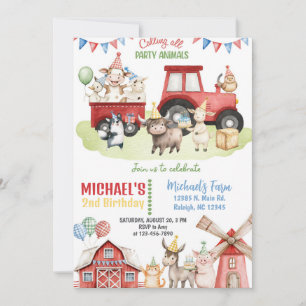 Invitation d'anniversaire garçon de tout âge avec 