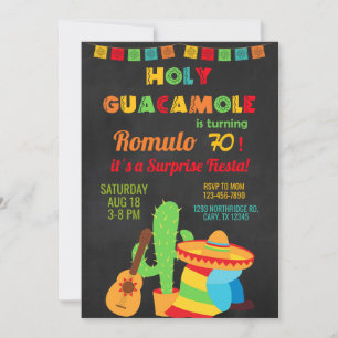 Invitation d'anniversaire garçon / homme Fiesta, n