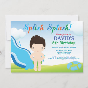 Invitation d'anniversaire garçon pour une fête à l
