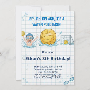 Invitation d'anniversaire garçon pour une fête de 