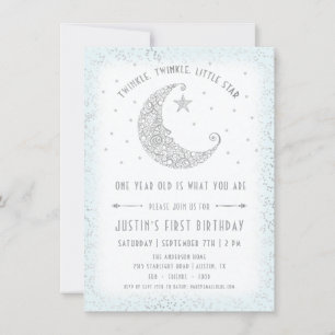Invitation d'anniversaire garçon Twinkle Twinkle L